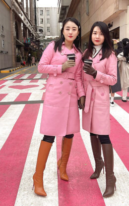 90%新现货OBL-K-2316 39码棕色高品质头层牛皮12cm小尖头及膝靴